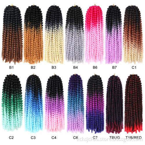 12 Inches Spring Twist Braiding Hair Crochet Braids Synthetic Hair Extensions for Beauty